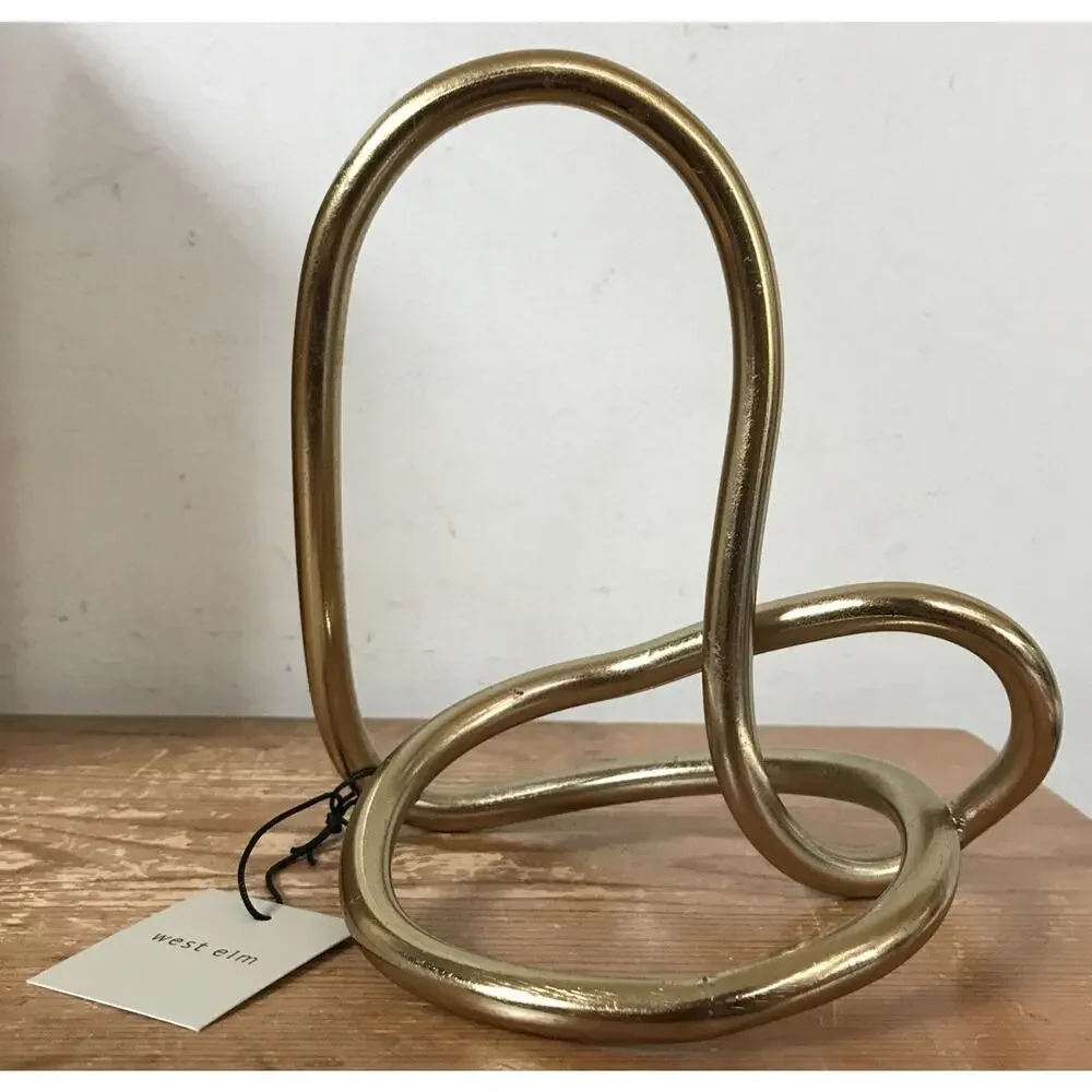 New NWT west elm Metal Brass Knotted Paper Weight Home Desk Decor Sculpture